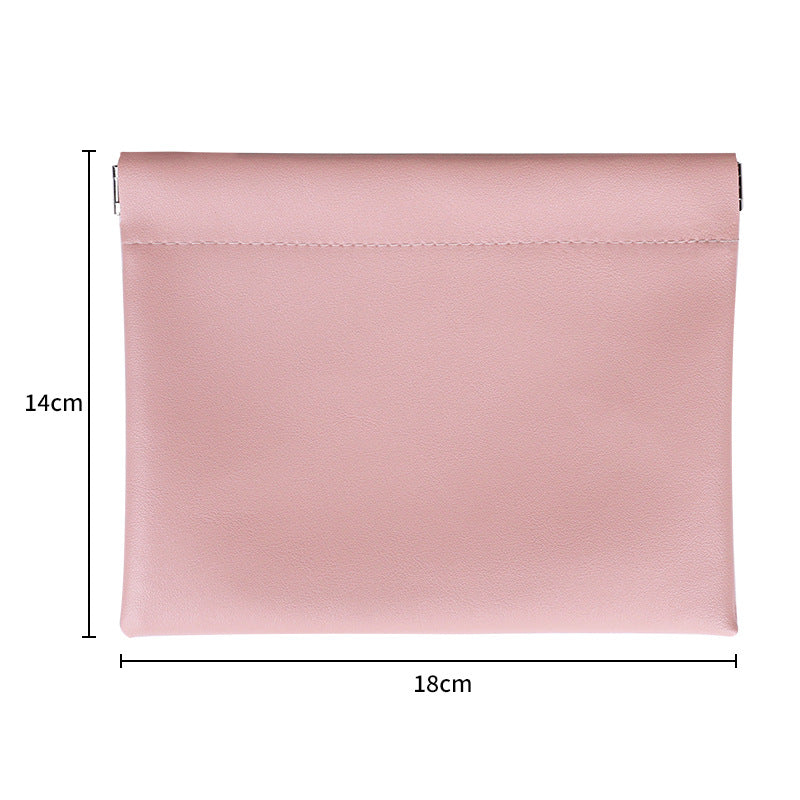 Portable cable clip storage bag for going out, jewelry bag, cosmetics and lipstick storage bag, self-closing bag