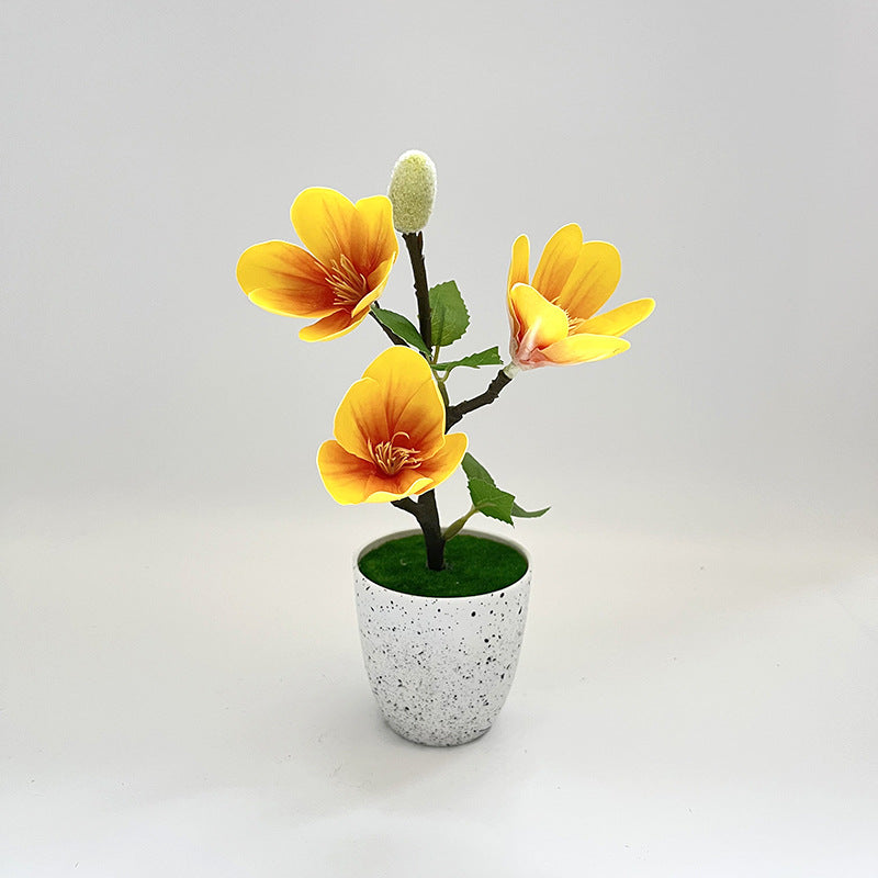 3 Fancy Creative Home Artificial Green Plants Fake Orchid Potted Plants
