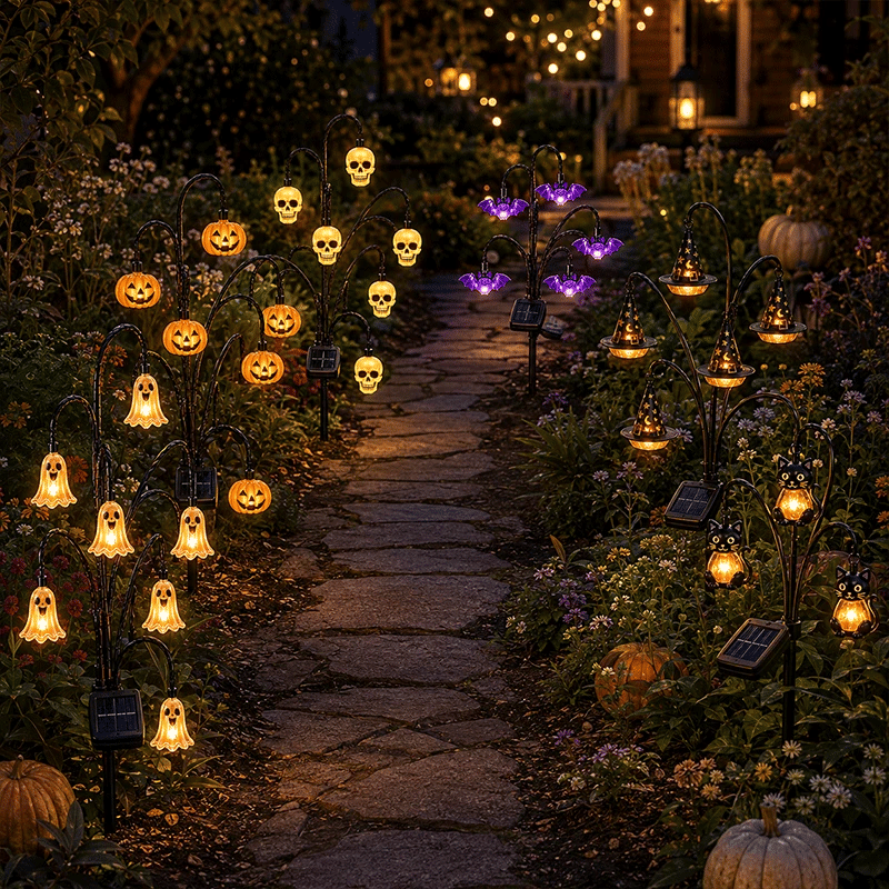 🔥 Limited Time 51% OFF 🎃✨ Halloween Solar Tree Stump Light – Add Spooky Magic to Your Garden Night! 👻🌙