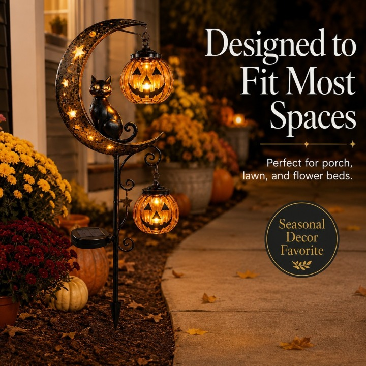 🎃Halloween Early Bird Special Sale 48% OFF-Pumpkin Moon Garden Stake Light