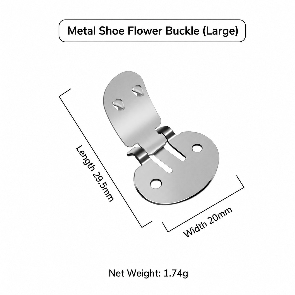 Detachable Elastic Shoe Flower Clip, Metal Shoe Buckle, Decorative Shoe Clip, Bow Flower Shoe Decoration, Snap-on Shoe Accessories
