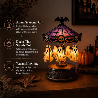 ๐ป Ghostly Carousel Night Light โ Add Magical Halloween Glow to Your Room ๐