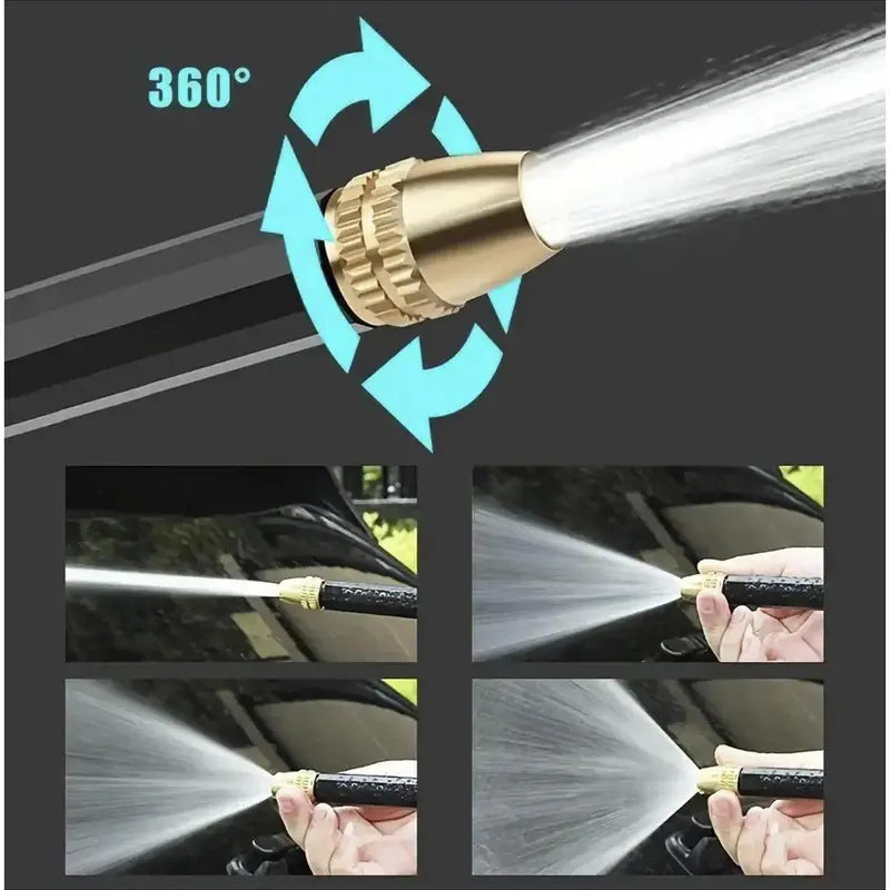 High-pressure car wash water gun for home use, powerful booster nozzle with large water flow for washing cars and cleaning the ground, multifunctional water gun
