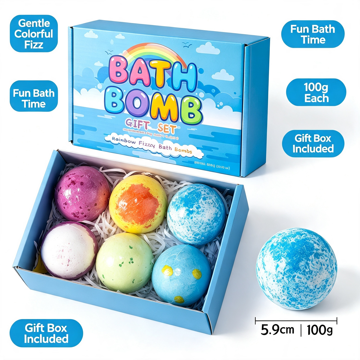 🛁 60% OFF |🌊 Ocean Theme Bath Bombs | Foamy Bath Time & Fun Gift Idea ✨