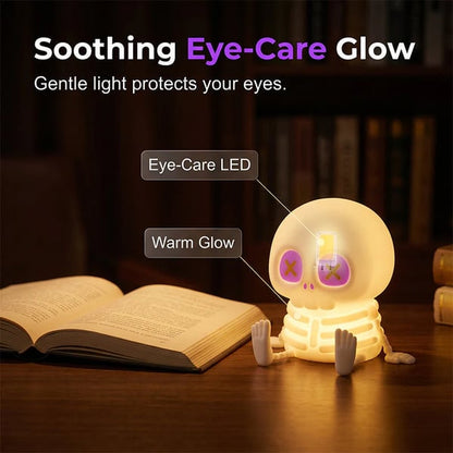 Halloween Skull Silicone Night Light with Touch Control