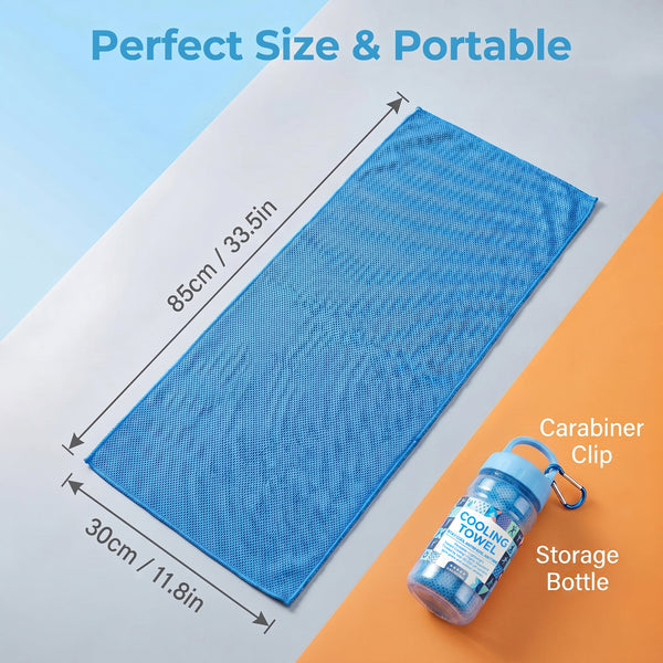 A Cooling, Anti-perspiration Towel You Can Use Anywhere, Anytime! Reusable, Soft, Absorbent And Cooling.