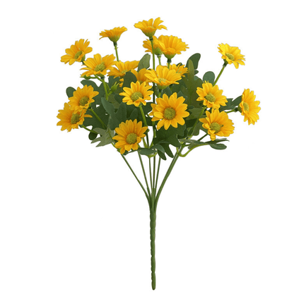 Artificial Outdoor Sunset Mums Flowers - UV resistant, Waterproof, Windproof