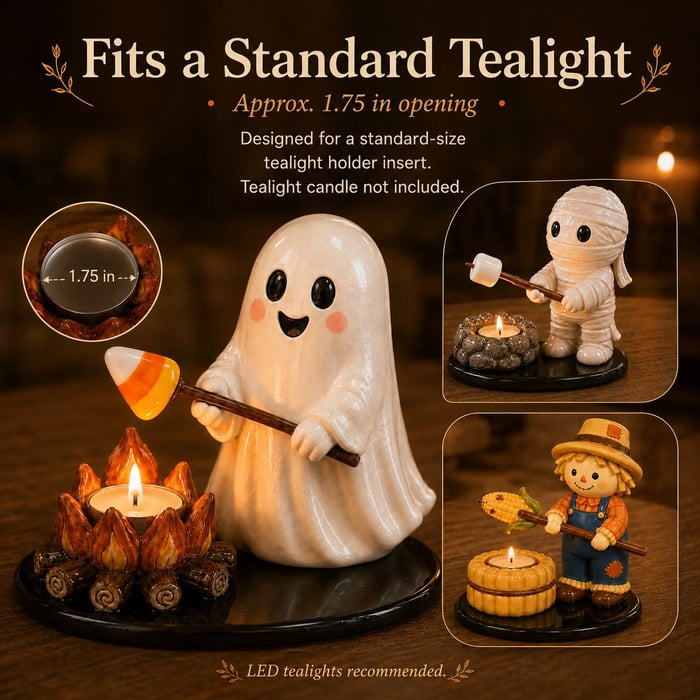 🔥LAST DAY 50% OFF💥Halloween Campfire Tealight Holder