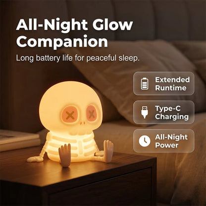 Halloween Skull Silicone Night Light with Touch Control