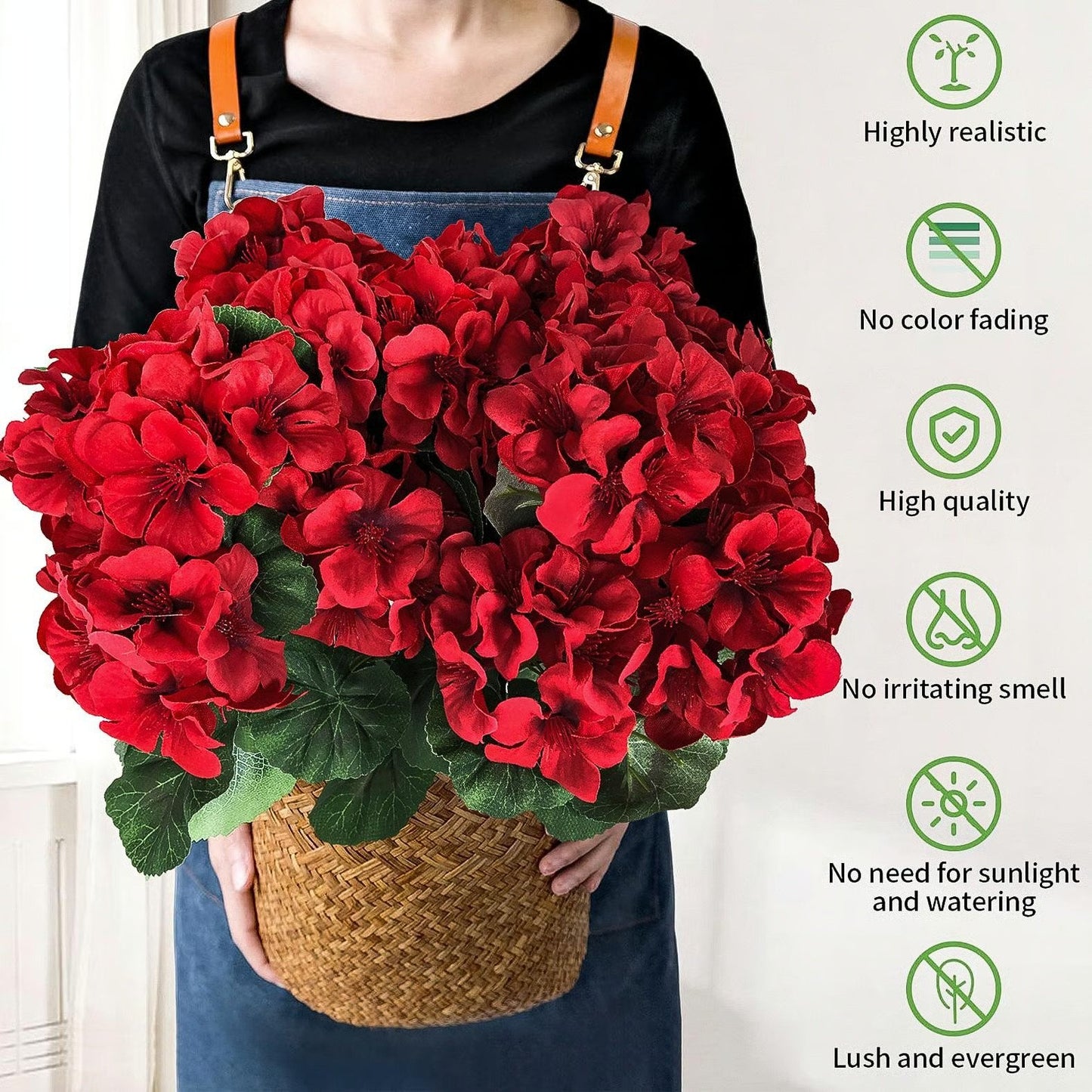 🌸 LAST DAY 50%OFF 🌸 Bundles Artificial Geranium Flowers