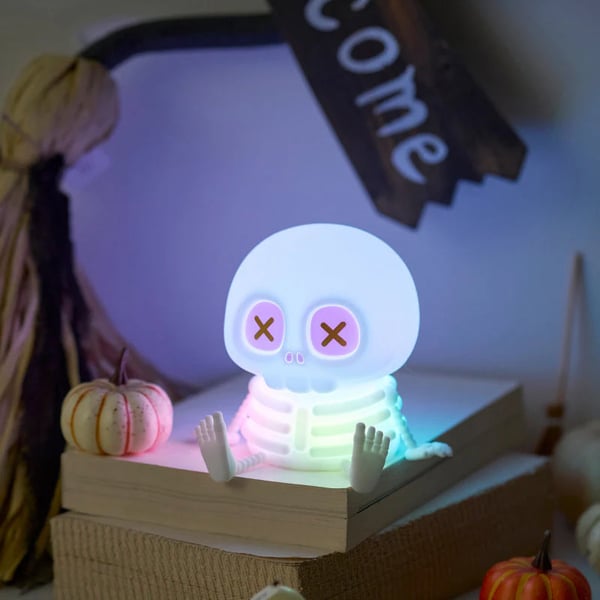 Halloween Skull Silicone Night Light with Touch Control