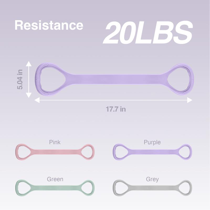 Silicone figure-eight resistance band, designed for shoulder opening, back shaping, chest expansion, yoga exercises, and extra-thickness training.