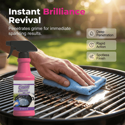 Non-Toxic Grill Cleaner - No Scrubbing, Cuts Grease In Seconds💧