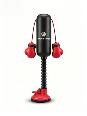 This cat boxing ring with spring mechanism is a multi-functional cat toy for entertaining cats and providing amusement.
