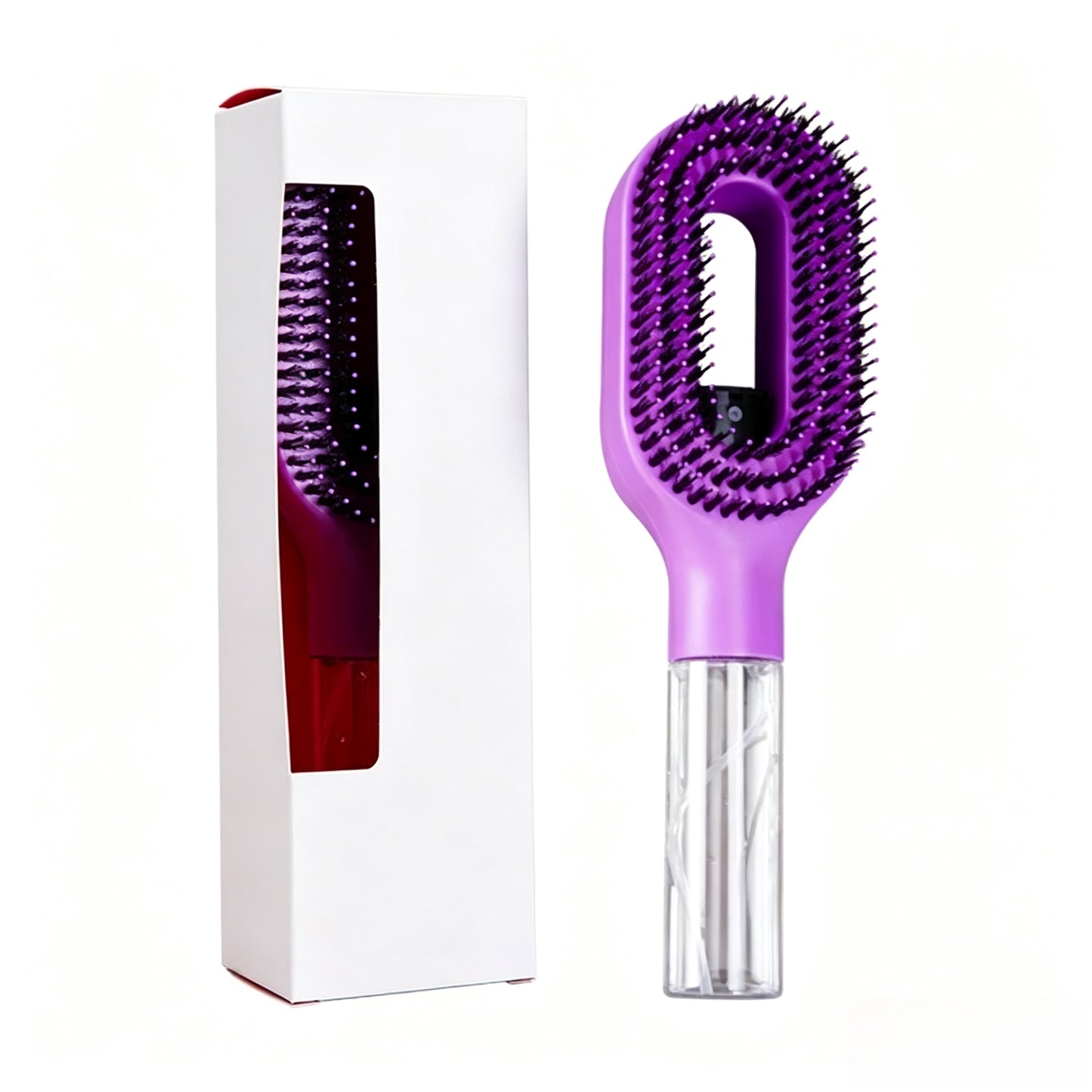 2026 new spray comb, double teeth design for scalp massage, styling comb, Hair brush for curly hair, anti-static, can be equipped with water or essential oil for hair care, salon hairdressing tools, Suitable for curly/straight hair