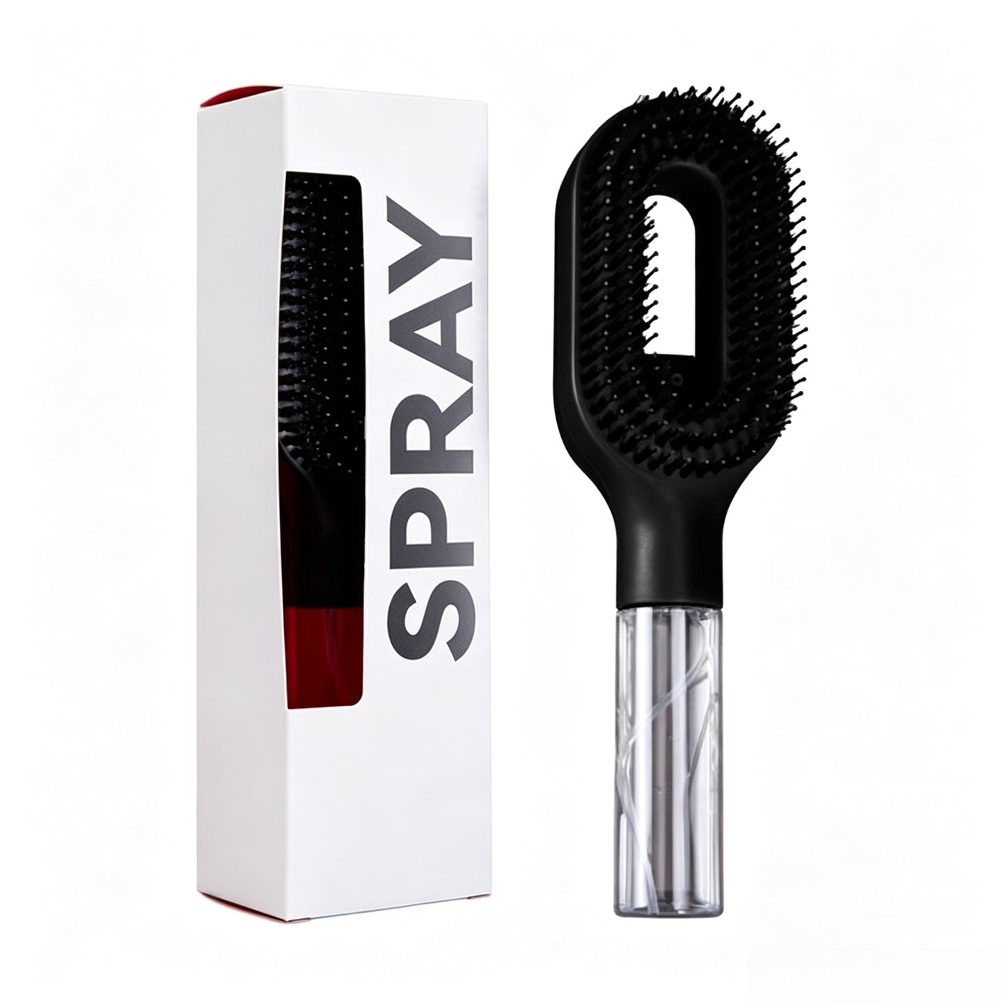 2026 new spray comb, double teeth design for scalp massage, styling comb, Hair brush for curly hair, anti-static, can be equipped with water or essential oil for hair care, salon hairdressing tools, Suitable for curly/straight hair
