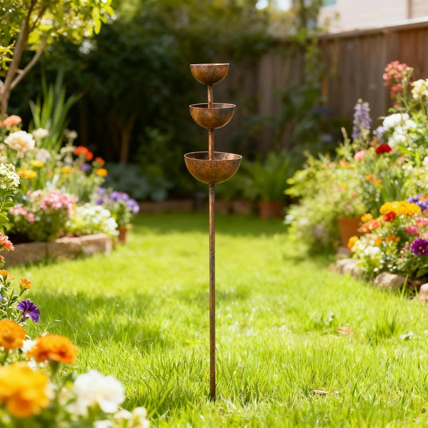 🐦Final Hours Flash !!⚡ Rain Catcher - Plant Support 🌧️Metal Garden Ornament
