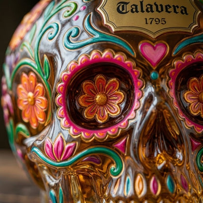 HOT SALE 49% OFF - Day of the Dead Limited Edition Tequila Bottle & Goblet – Limited Edition Art Glass