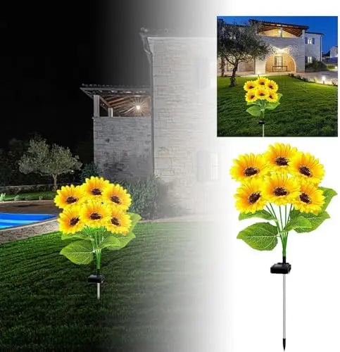 ⏳Limited-time 50% off🌞Solar LED Sunflower Garden Lights-29.6inch/75cm 2