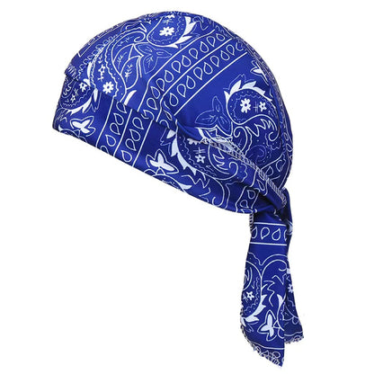 New European and American style stretch fabric amoeba pirate hat for cycling, sports, cashew nut headband, men's and women's headscarf hat