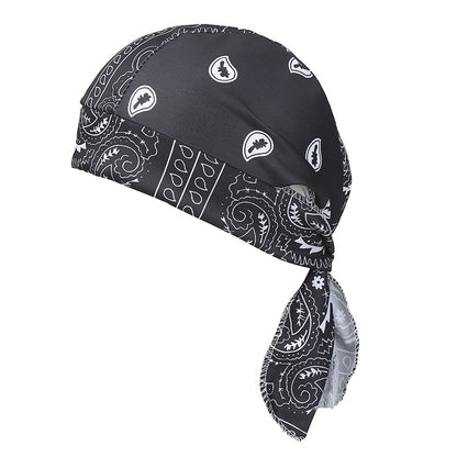 New European and American style stretch fabric amoeba pirate hat for cycling, sports, cashew nut headband, men's and women's headscarf hat
