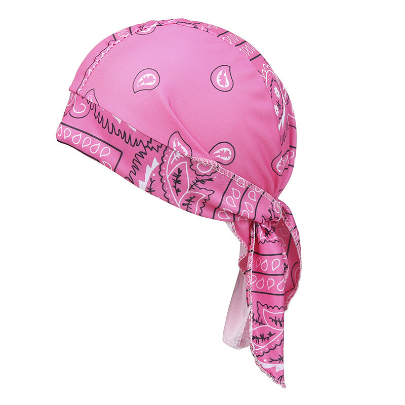 New European and American style stretch fabric amoeba pirate hat for cycling, sports, cashew nut headband, men's and women's headscarf hat