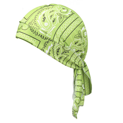 New European and American style stretch fabric amoeba pirate hat for cycling, sports, cashew nut headband, men's and women's headscarf hat