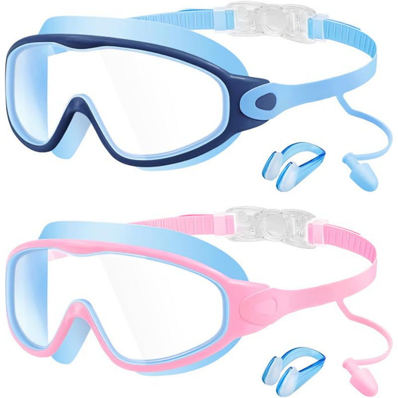 [Deals For You] MARISUN 2 Pack Kids Swim Goggles for 3-15+ UV Protection Anti-Fog High Definition Waterproof Adjustable Goggles for Boys and Girls - Safety anti-uv swimming goggles swim glass anti-fog with Earplugs & Nose Clip,for Lake,Beach, Summer Party