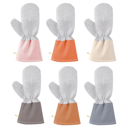 2Pcs Wire Dishwashing Gloves, Waterproof PVC2pcs Liner Scrubber Gloves,Non-Scratch Cleaning Gloves for Kitchen, Reusable & Durable, Protect Hands & Cookware#SummerWins #DealsForYouDays