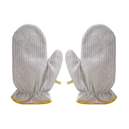 2Pcs Wire Dishwashing Gloves, Waterproof PVC2pcs Liner Scrubber Gloves,Non-Scratch Cleaning Gloves for Kitchen, Reusable & Durable, Protect Hands & Cookware#SummerWins #DealsForYouDays