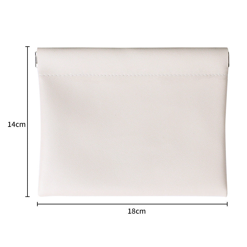Portable cable clip storage bag for going out, jewelry bag, cosmetics and lipstick storage bag, self-closing bag