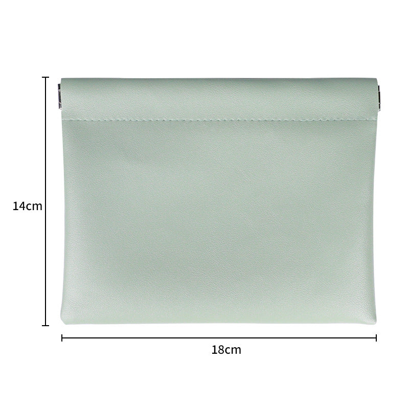 Portable cable clip storage bag for going out, jewelry bag, cosmetics and lipstick storage bag, self-closing bag