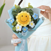 Blue Smiley Sunflower