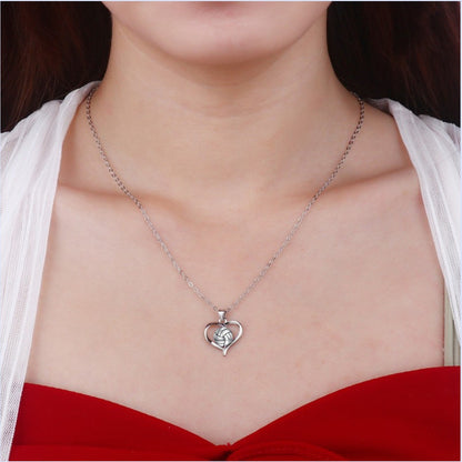 New white copper volleyball heart pendant necklace