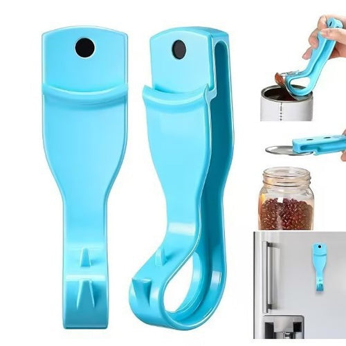 Hook-shaped minimalist can opener
