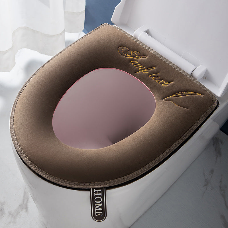 Waterproof Zippered Toilet Seat Cover with Handle