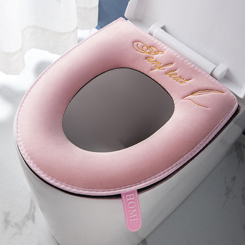 Waterproof Zippered Toilet Seat Cover with Handle