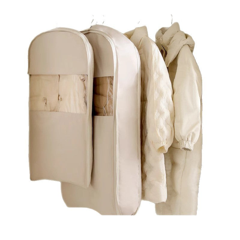 Space Saving Hanging Garment Bag with Self Compression Zipper