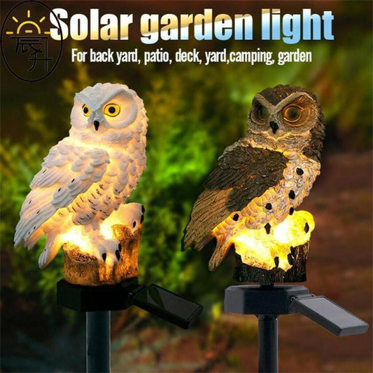 Solar-Powered Owl Lawn And Garden Decorative Stake Light
