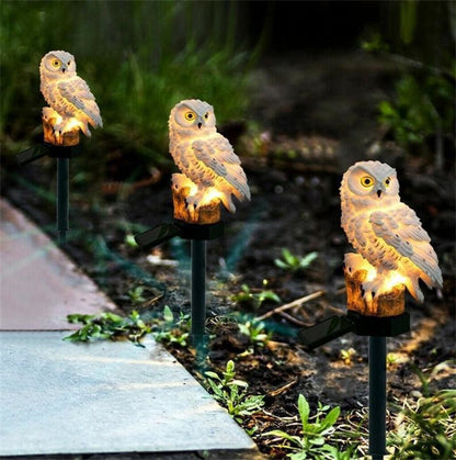 Solar-Powered Owl Lawn And Garden Decorative Stake Light