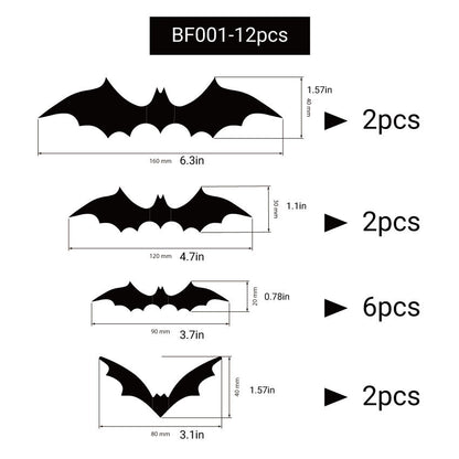 Halloween Decor Set - 3D Glowing Bat