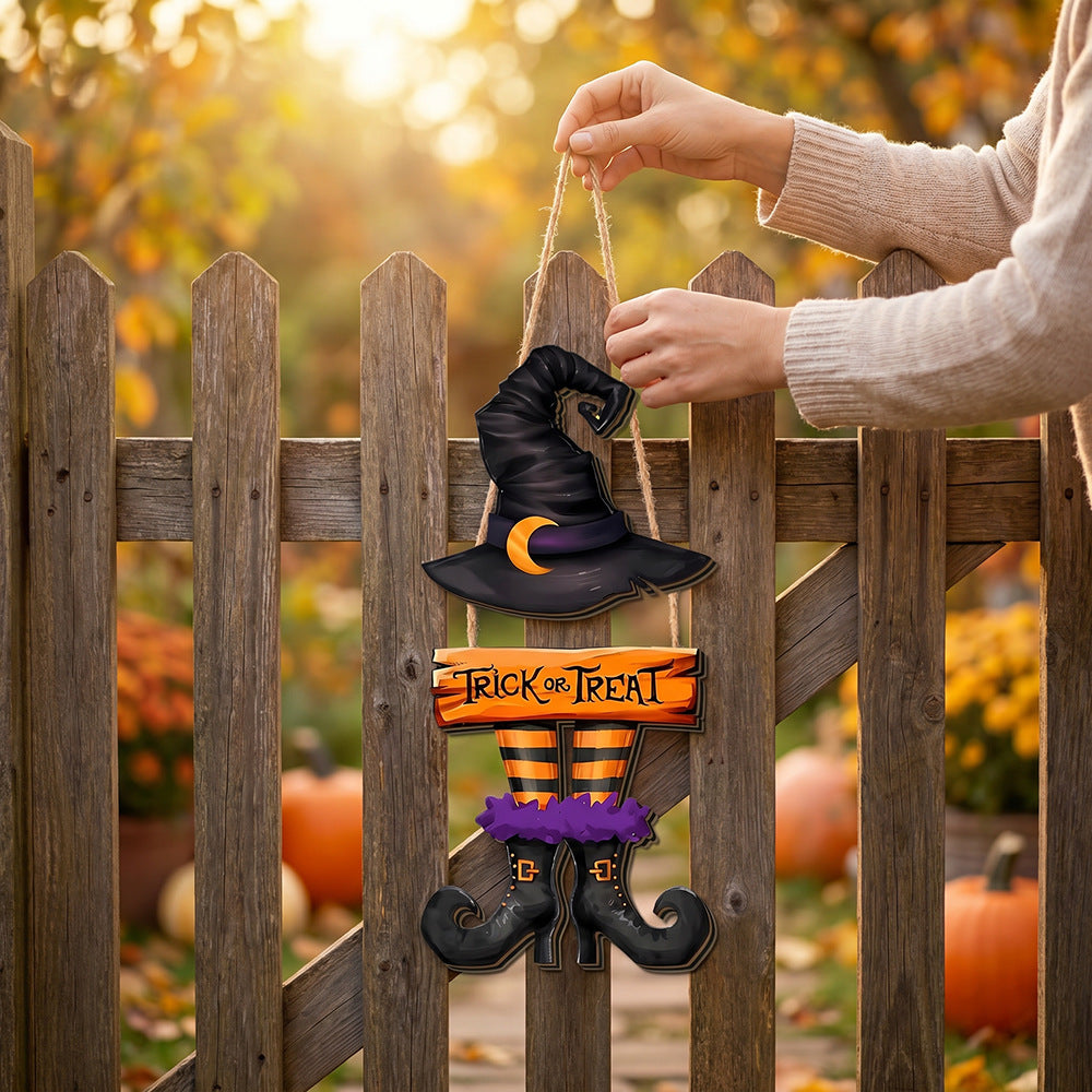 👻Halloween Black Cat Vampire Bat Wooden Sign🪵Spooky Witch Cat Sign, Halloween Front Door Decor, Gothic Wall Decor