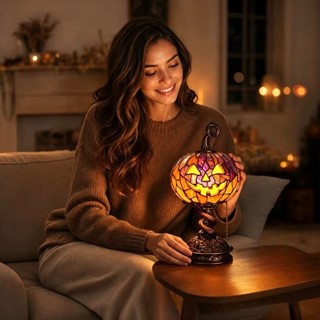 Halloween Pumpkin Table Lamp