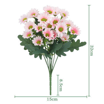 Artificial Outdoor Sunset Mums Flowers - UV resistant, Waterproof, Windproof