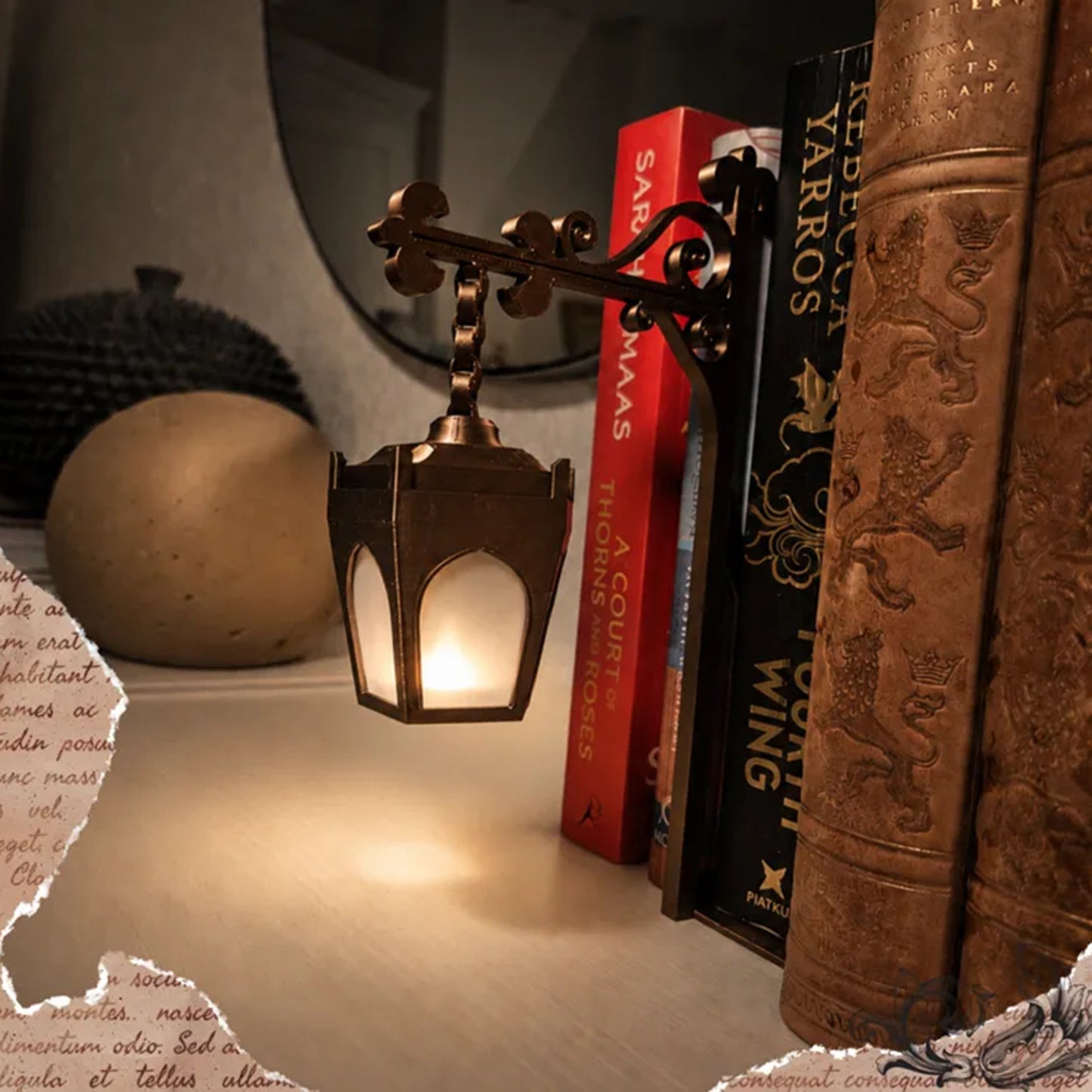 Library Lantern-Decorative Bookshelf Lighting