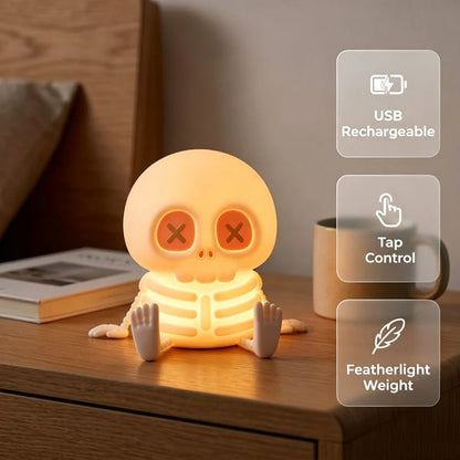 Halloween Skull Silicone Night Light with Touch Control