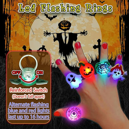 LED Light Halloween Glowing Ring - Set with 50pcs