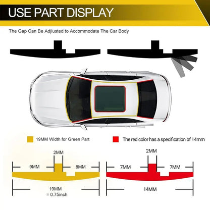 Car Windshield Rubber Seal, Car Windshield Seal Strip, Universal Car Window Seal, Car Exterior Accessories For Car Roof Windshield,Easy To Install,Water Leakage Prevention,#Summervibes