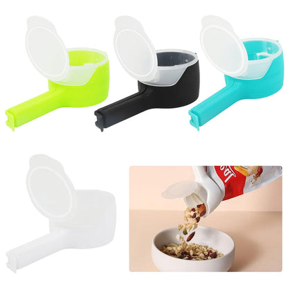 2-in-1 Food Bag Pouring & Sealing Clip (Safe)