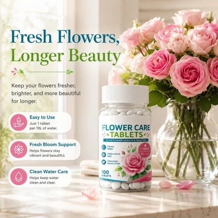 Flower Preservation Water Purifier Tablets One tablet—keeps bouquets vibrant & vase water crystal-clear